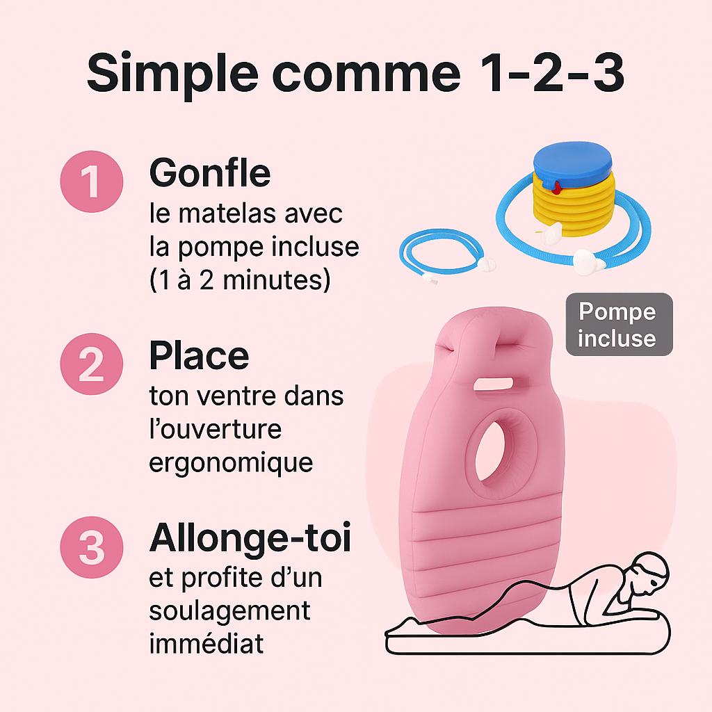 VEELANOO™ – Le matelas de grossesse qui libère ton ventre et soulage ton dos