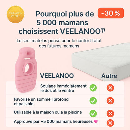VEELANOO™ – Le matelas de grossesse qui libère ton ventre et soulage ton dos