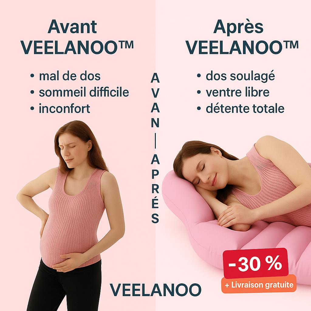 VEELANOO™ – Le matelas de grossesse qui libère ton ventre et soulage ton dos